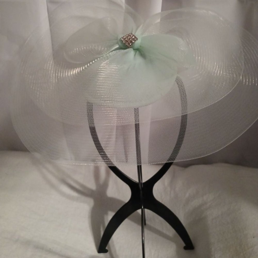 SUMMER CLEARANCE LIGHT GREEN  TOPPER FOR SPECIAL OCCASIONS, CHURCH AND WEDDINGS.
